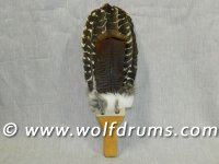 Turkey Feather Smudge fan - large